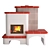 Elegant SABRINA Fireplace Stove 3D model small image 1