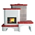 Elegant SABRINA Fireplace Stove 3D model small image 6