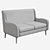 Classic Mustard Sofa: Timeless Elegance 3D model small image 4
