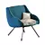 Velvet Vintage Armchair: Joyce 3D model small image 1