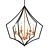 Sleek Freine Matte Abstract Chandelier 3D model small image 1