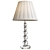 Elegant Crystal Glass Table Lamp 3D model small image 1