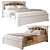 Riviera Wooden Bed: Elegant and Timeless 3D model small image 1