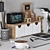 Modern Office Set - Desk, Chair, Lamp, Clock & Laptop 3D model small image 12