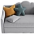 Elegant Manifesto Galla Sofa 3D model small image 2