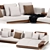 Luxury Minotti Connery Sofa 3D model small image 4