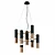 Gold & Black Chandelier: Elegant Illumination 3D model small image 1