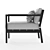 RH Palma Lounge Chair: Stylish and Comfortable Seating 3D model small image 5