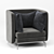 Sleek and Stylish Lounge Chair 3D model small image 1