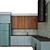 Vintage Green Kitchen: Smeg Fridge, Bosch Cooktop & Oven 3D model small image 2