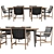 Elegant Terrace Set: Minotti Table & Tribu Chair 3D model small image 1