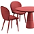Elegant Miro Chair & Vex Marble Table 3D model small image 6