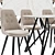 Modern Dining Set: Sky8764 Chair and Denver Table 3D model small image 2