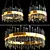 Elegant Carola Glass Pendant Lights 3D model small image 1