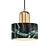 Gilded Black Marble Luxury Pendant 3D model small image 1