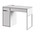 Modern White and Anthracite MICKE Desk 3D model small image 2