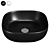 Sleek Round Ceramic Sink 3D model small image 1