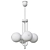 Vintage 30s Pendant Light with Balls 3D model small image 3