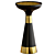Elegant Black and Gold Side Table 3D model small image 1