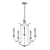 Modern Brass Candelabra Chandelier 3D model small image 2