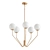 Gilded Contemporary Chandelier 3D model small image 1
