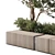 Eco-Friendly Urban Benches with Greenery 3D model small image 3