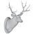 Sleek Steel Deer Sculpture 3D model small image 3