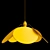 RAVDNA Metal and Bamboo Pendant Light 3D model small image 3