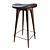 Elegant Avian Barstool 3D model small image 3