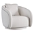 Stylish Curved Armchair 3D model small image 5