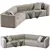 Comfortable Angled Sofa for Modern Homes 3D model small image 1