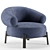 Romola Occasional Chair: Versatile Elegance for Any Space 3D model small image 3