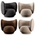 Rico Armchair: Stylish and Comfortable 3D model small image 2