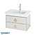 White Tulip Hanging Bedside Table - DURAVIT WT4351 3D model small image 1