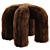 Cozy Fur Stool: Eny Lee Parker 3D model small image 2
