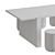 Accademia Concrete Table | Linear Design 3D model small image 2