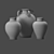 Kashan Artisan Glazed Pottery Vases 3D model small image 5