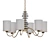 Elegant Wave 6-Light Chandelier 3D model small image 1