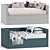 Carter Square Daybed: Versatile and Modern 3D model small image 1