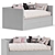 Carter Square Daybed: Versatile and Modern 3D model small image 4