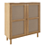 Oak Double Towel Cupboard: Stylish and Spacious 3D model small image 1