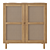 Oak Double Towel Cupboard: Stylish and Spacious 3D model small image 2