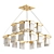 Newport Large Pendant Chandelier 3D model small image 1