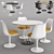 Modern Knoll Cyclone & Tulip Dining Set 3D model small image 1