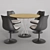 Modern Knoll Cyclone & Tulip Dining Set 3D model small image 2