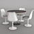 Modern Knoll Cyclone & Tulip Dining Set 3D model small image 3
