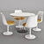 Modern Knoll Cyclone & Tulip Dining Set 3D model small image 4