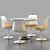 Modern Knoll Cyclone & Tulip Dining Set 3D model small image 9