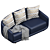 Keoma Maya Divano: Elegant Modern Furniture 3D model small image 3