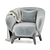 Modern Textile Armchair: Tilar 3D model small image 1